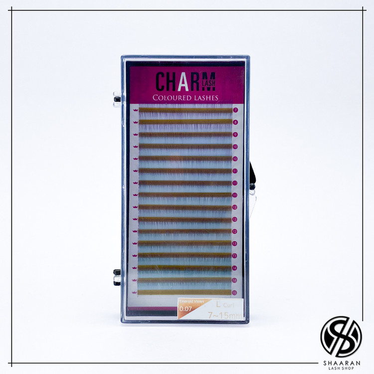 پالت مژه اکستنشن رنگی چارم L0.07 مدل Emerlad Violet
